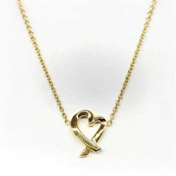 Tiffany and Co. Necklace Loving Heart Picasso Yellow Gold - Picture 1 of 8
